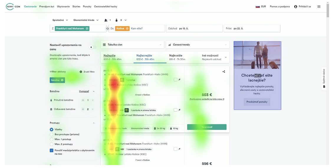 Analiza procesu wyszukiwania lotów w internecie przy użyciu metody eyetrackingu